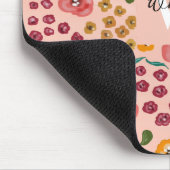 Abstrakte Blütenfarbe, handbemalt Mousepad (Ecke)