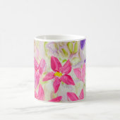 Abstrakte Blütenfarbe Kaffeetasse (Mittel)