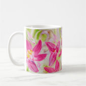 Abstrakte Blütenfarbe Kaffeetasse (Links)