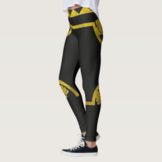 abstrakte Blütenkunst Leggings (Links)
