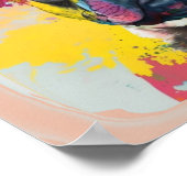 Abstrakte Blütenmalerei Poster (Ecke)