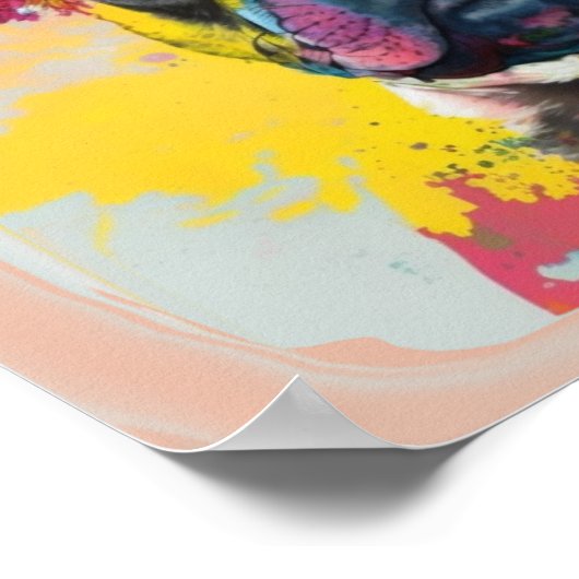 Abstrakte Blütenmalerei Poster (Ecke)