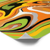 Abstrakte Blütenstände von Herbstfarben Poster (Ecke)