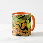 Abstrakte Blütenstände von Herbstfarben Tasse (VorderseiteRechts)