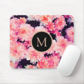 Abstrakte blutfarbige Monogramm Mousepad (Mit Mouse)