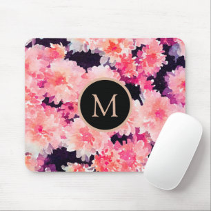 Abstrakte blutfarbige Monogramm Mousepad