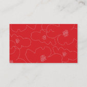 ABSTRAKTE BLUTUNGEN WEISS/ROT VISITENKARTE (Rückseite)