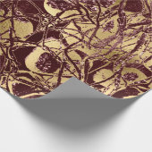 Abstrakte Body Nature Cells Candy Burgundy Maroon Geschenkpapier (Ecke)
