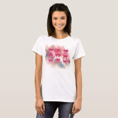 Abstrakte Bogen mit Hot Pink Coquette T-Shirt (Vorne ganz)