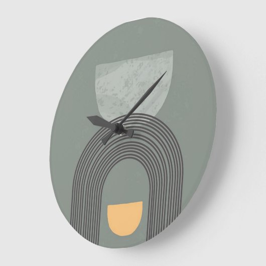 Abstrakte Bohemische Formen Große Wanduhr (Winkel)