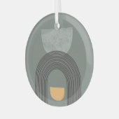 Abstrakte Bohemische Formen Ornament Aus Glas (Vorderseite links)