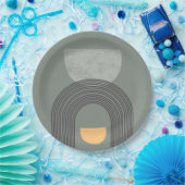 Abstrakte Bohemische Formen Pappteller (Party)