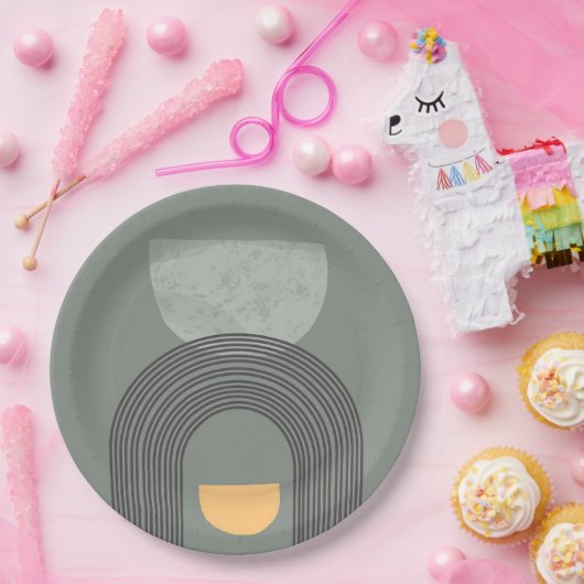 Abstrakte Bohemische Formen Pappteller (Party)