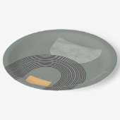 Abstrakte Bohemische Formen Pappteller (Schrägansicht)