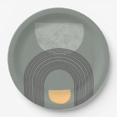 Abstrakte Bohemische Formen Pappteller (Vorderseite)