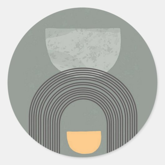 Abstrakte Bohemische Formen Runder Aufkleber (Vorderseite)