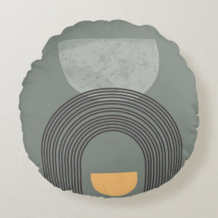 Abstrakte Bohemische Formen Rundes Kissen