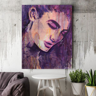 Abstrakte Bohemische Grafikerinnen Portrait Print Poster