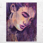 Abstrakte Bohemische Grafikerinnen Portrait Print Poster