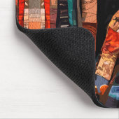 Abstrakte Bohemische Kunst mit ätherischen Texture Mousepad (Ecke)