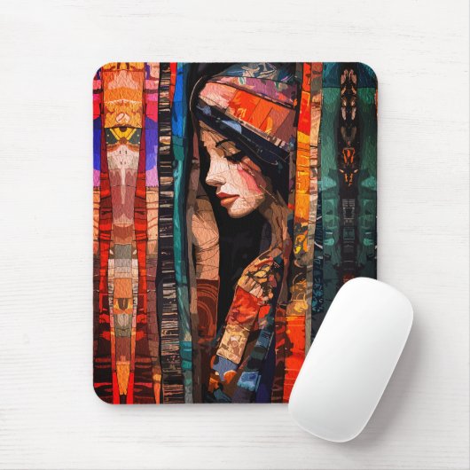 Abstrakte Bohemische Kunst mit ätherischen Texture Mousepad (Mit Mouse)