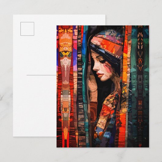 Abstrakte Bohemische Kunst mit ätherischen Texture Postkarte (Vorne/Hinten)