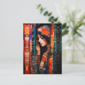 Abstrakte Bohemische Kunst mit ätherischen Texture Postkarte (Stehend Vorderseite)
