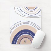 Abstrakte Boho Arches - Blau und Beige Mousepad (Mit Mouse)
