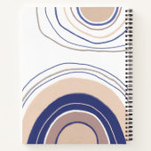 Abstrakte Boho Arches - Blau und Beige Notizblock (Rückseite)