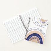 Abstrakte Boho Arches - Blau und Beige Notizblock (Innenseite)