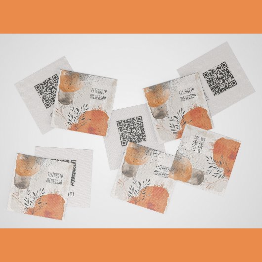 Abstrakte Boho-Blätter, die die Visitenkarte anruf