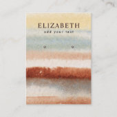 Abstrakte Boho Earring Display Card Visitenkarte (Vorderseite)