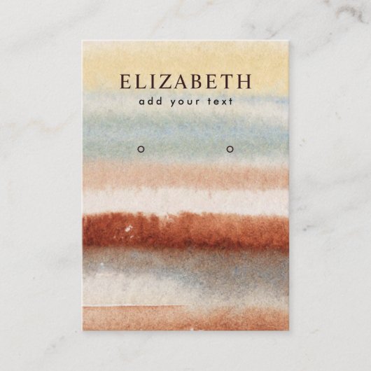 Abstrakte Boho Earring Display Card Visitenkarte (Vorderseite)