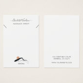 Abstrakte Boho Earring Necklace Display Card (Vorne & Hinten)