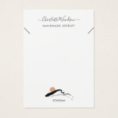 Abstrakte Boho Earring Necklace Display Card (Vorderseite)