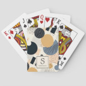 Abstrakte Boho-Erde geometrische Formen monogrammi Spielkarten (Rückseite)