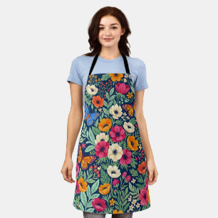 Abstrakte Boho-Floral-Schmetterlinge-Anemonen-Schü Schürze
