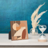 Abstrakte Boho-Geometrie Terrakotta Modern Fotoplatte (InSitu)