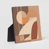 Abstrakte Boho-Geometrie Terrakotta Modern Fotoplatte (Vorderseite)