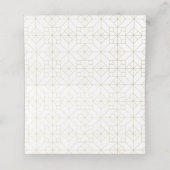 Abstrakte Boho Gold Arches Hochzeit Platzkarte (Innenseite Aufgefaltet)