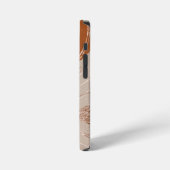 Abstrakte Boho-Kunst, erdige Töne iPhone Hülle (Linke Seite)