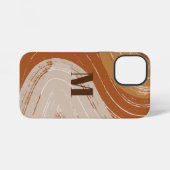 Abstrakte Boho-Kunst, erdige Töne iPhone Hülle (Rückseite (Horizontal))
