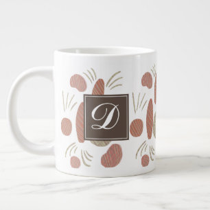 Abstrakte Boho Organische Natürliche Terrakotta-Mo Jumbo-Tasse