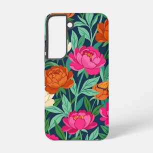 Abstrakte Boho-Pfingstrosen-Schmetterlinge Samsung Galaxy Hülle
