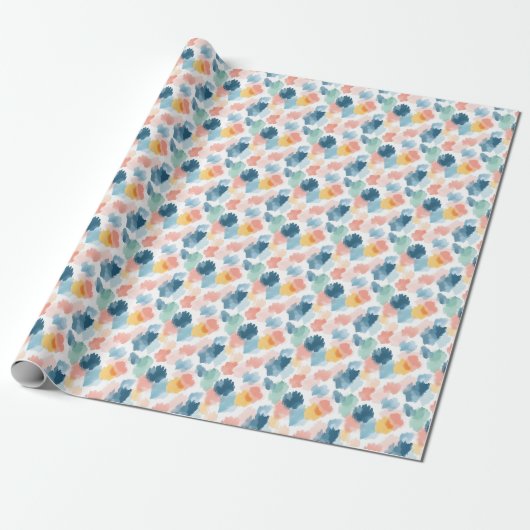 Abstrakte Boho-Regenbogen-Farbspritzer Geschenkpapier (Ungerollt)