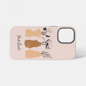 Abstrakte Boho Women Illustration , erdige Töne iPhone Hülle (Rückseite (Horizontal))