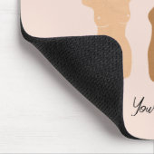 Abstrakte Boho Women Illustration , erdige Töne Mousepad (Ecke)