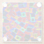 Abstrakte Bokeh Blocks Glasuntersetzer (Rückseite)