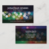 Abstrakte Bokeh Entwurfs-Geschäfts-Karten Visitenkarte (Vorne/Hinten)