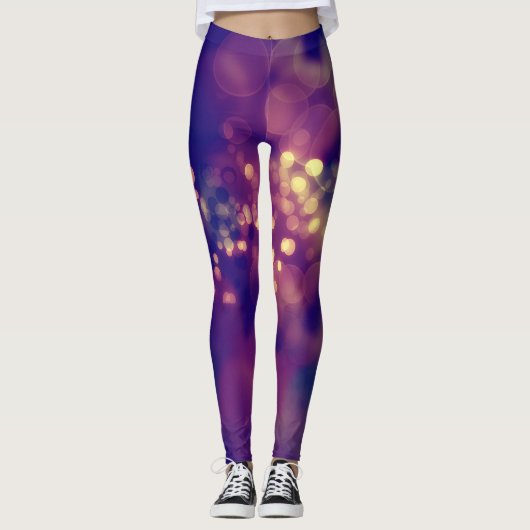 Abstrakte Bokeh Gemusterte Leggings (Vorderseite)